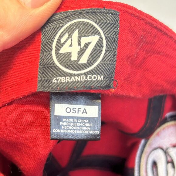 San Francisco 49ers '47 Brand Clean Up Adjustable Red Hat - Picture 5 of 7